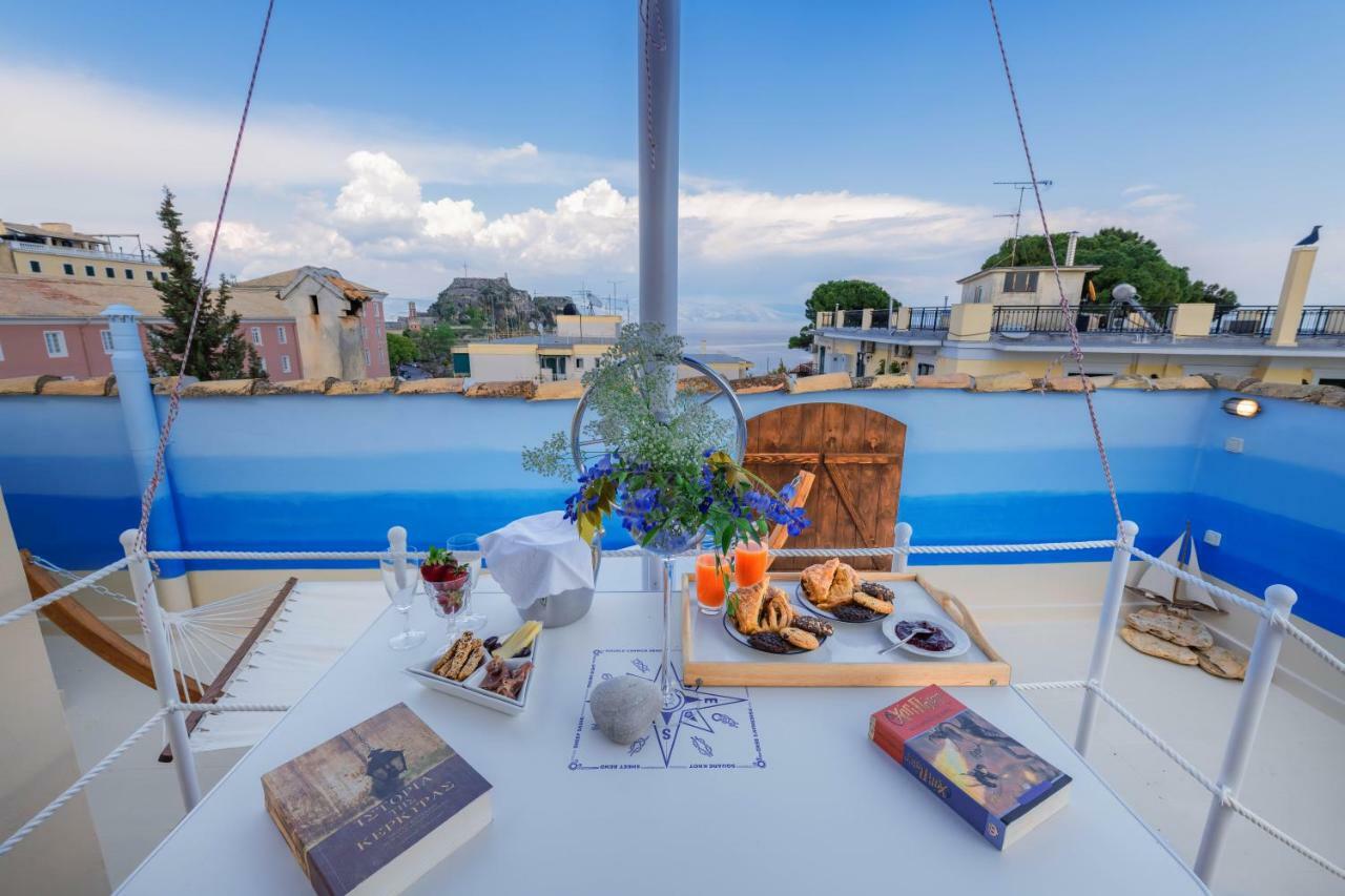 Gregos Rooftop Suite City Center W. Sea View Corfu  Eksteriør billede